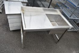 Stainless Steel Sink Unit 110x60cm x 80cm tall