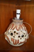 1970's Shelf Pottery Table Lamp Base