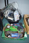 Old Car Foot Pumps, Car Accessories, Oil, etc.