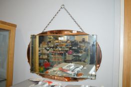 1930's Duo Tone Beveled Edge Mirror