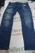 Replay Blue Denim Jeans Size: 32