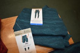 *Mondetta Lady’s Teal Brushed Jacquard Leggings Size: L