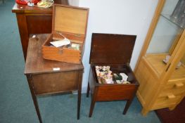 Three Sewing Boxes and Contents
