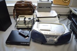 Panasonic Portable DVD Player, Typewriters, Projec