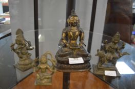 Four Indian Brass Deities