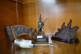 Ornamental Powder Flask etc.