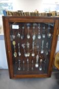 Display Case of Collectible Spoons