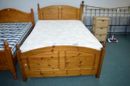 Pine Double Bed with Sandringham Relax Sprung Matt