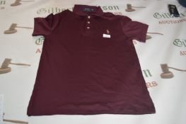 Ralph Lauren Slim Fit Maroon Polo Shirt Size: M