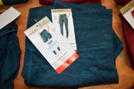 *Mondetta Lady’s Teal Brushed Jacquard Leggings Size: M