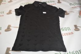 Emporio Armani Black Polo Shirt Size: M