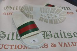 Gucci Sliders White Size: 9