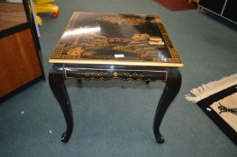 Black Lacquered Chinese Occasional Table