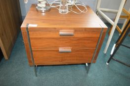 Retro Two Drawer Teak Cabinet