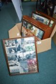 Framed Vintage Postcards and Cuttings