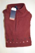 *Nautica Lady’s Maroon Half Zip Fleece Top Size: M