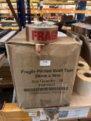 *Thirty-Six Rolls of Fragile Printed Craft Tape 50mm x 50m