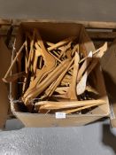 *Box of Wooden Coat Hangers