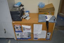 *Standalone Cupboard Containing Assorted Packaging, PPE, etc.