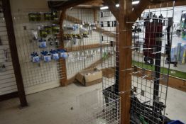 *Three Sections of Mesh Wall Racking (collection by appointment, contents not included)