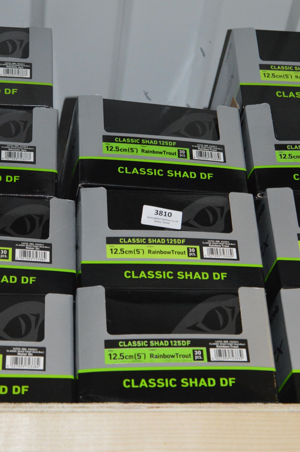 *Six Boxes of 30 Classic Shad 125DF 12.5cm Lures Rainbow Trout
