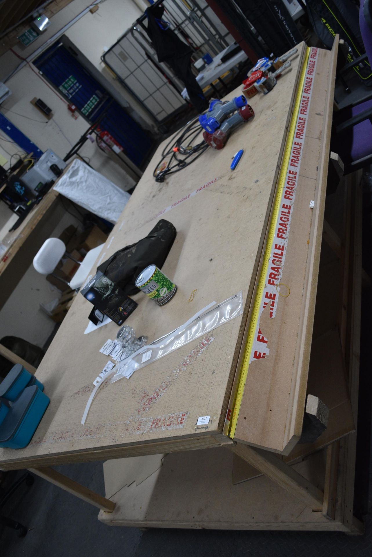 *Worktable with Contents and Chairs