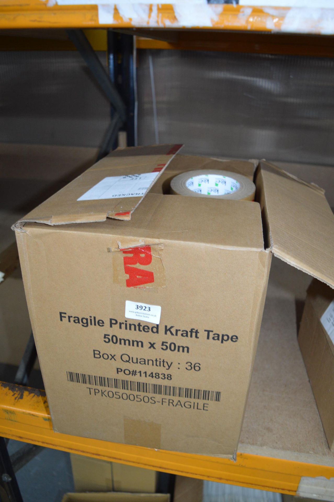 *Box Containing 30 Rolls of 50mm x 50m Fragile Printed Craft Tape