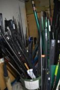 *Contents of Area to Include and Assortment of Fishing Rods, Parts, Repair Poles, etc.