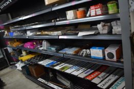 *Contents of Shelves to Include Plastic Bags, Assorted Signs, Labels, etc.