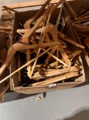 *Box of Wooden Coat Hangers