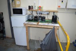 *Canteen Station Including Fridge Freezer, Microwave Oven, Kettle, and Toaster
