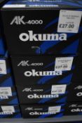*Four Okuma AK4000 Bait Feeder Reel RRP: £34.99 each