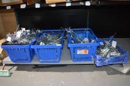 *Four Wire Baskets Containing Headboard Hooks