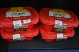 *Heat To Eat Self Steamer Essential Kits 4x Medium Red