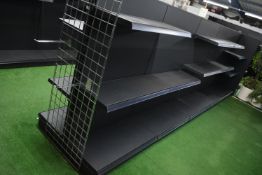 *Five Sections of Double Side Shop Display Shelves, One Section of Single Sided, and Mesh Wall