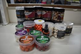 *Quantity of Complex T Food Bait Dynamite, Marine Halibut Popups, etc.