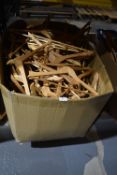 *Box of Wooden Coat Hangers
