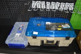 *Plano Two Level Magnum 3500 Satchel Case, and a Flabeau Ultimate Tuff Box