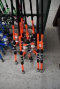 *Eight Orange Starter Fishing Rods