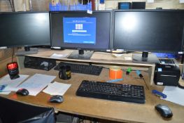 *Supervisor’s Workstation Comprising of Computer, Three Monitors, TSC Label Printer, Samsung Label