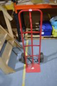 *Red Tubular Framed Sack Barrow on Pneumatic Wheels
