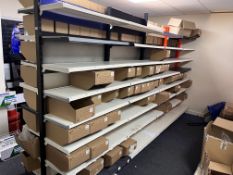 *Double Sided Gondola Shelving Unit Comprising Four Bays of Seven Shelves Each Side