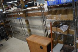 *Four Chrome Five Tier Racks (collection by appointment, contents not included)