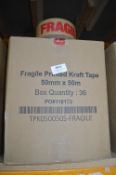 *Box Containing 36 Rolls of 50mm x 50m Fragile Printed Craft Tape
