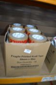 *Box Containing 36 Rolls of 50mm x 50m Fragile Printed Craft Tape