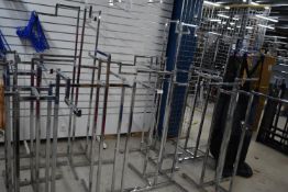 *Nine Chrome Display Stands (collection by appointment, contents not included)