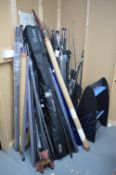 *Large Quantity of Returned Fishing Rods, Landing Nets, Poles, Fishing Accessories, etc.