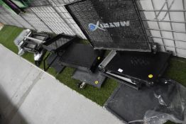 *Contents of Shelf to Include Map Right Barrow Wheel, Fishing Box, Trays, Platforms, etc. - Map