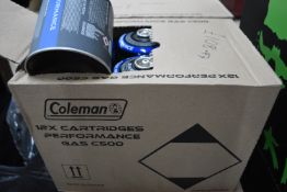 *Box of Twelve Coleman Cartridges Performance Gas C500