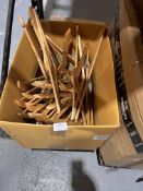 *Box of Wooden Coat Hangers